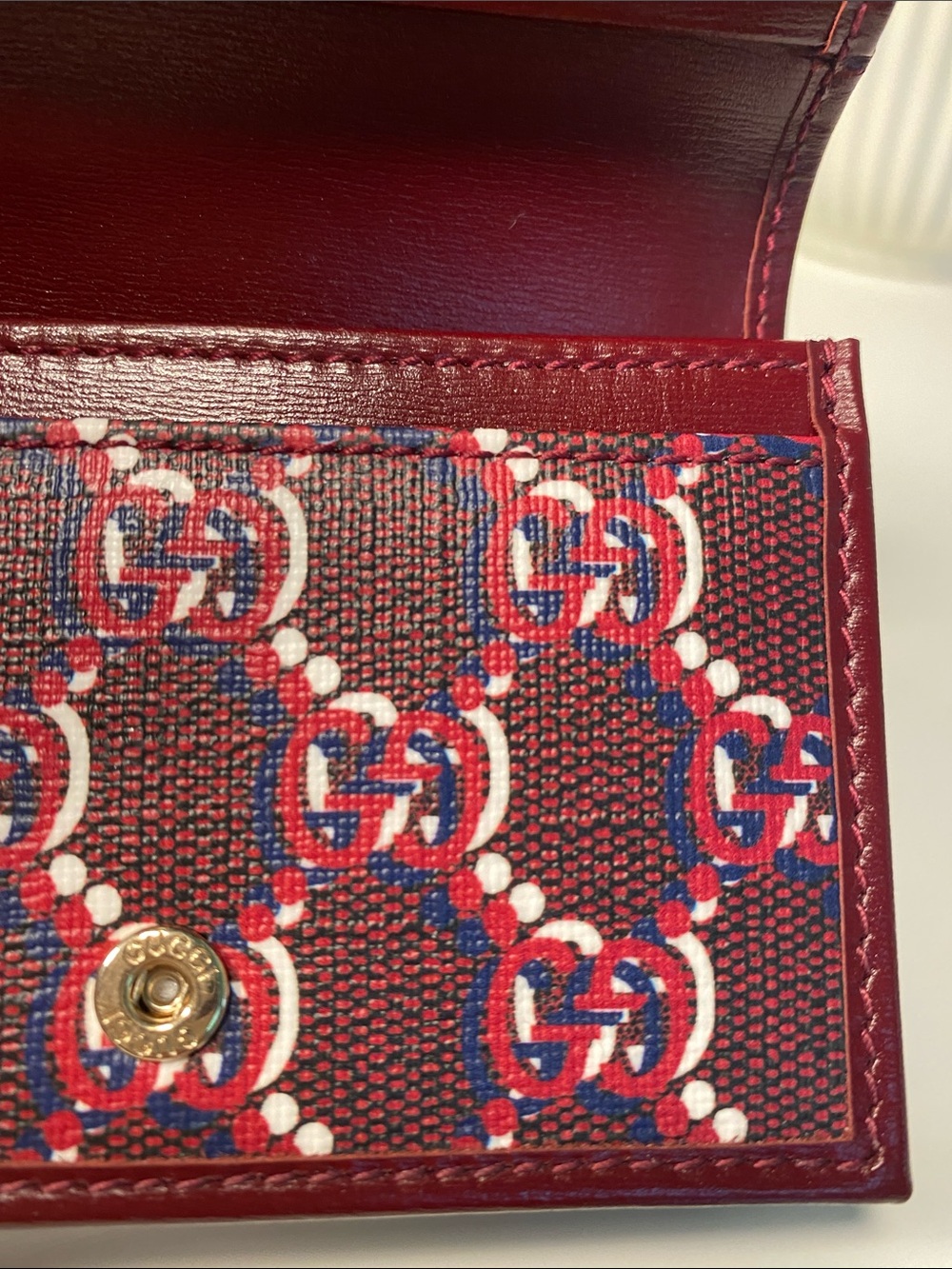GUCCI Shadow Print Card Case With Box & COA - Picture 12 of 14
